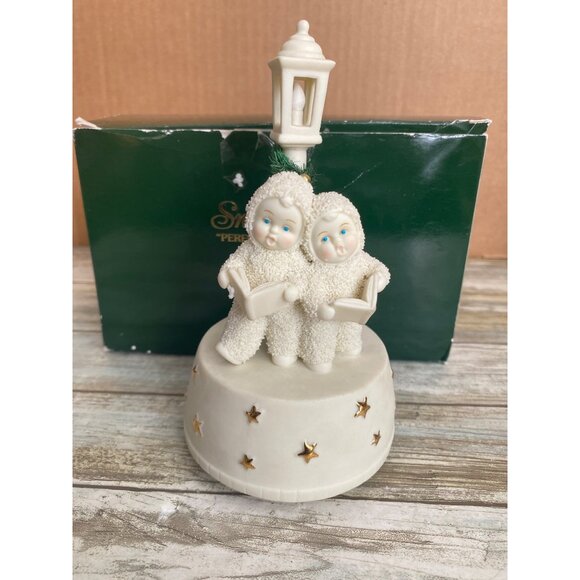 Department 56 Snowbabies “Perfect Harmony” Music Box Plays Silver Bells w/ Box - Picture 5 of 10